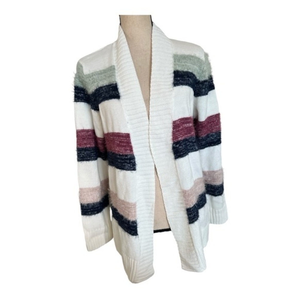 Dress barn Verve Ami Multicolored Striped Knitted Open Cardigan Size XL